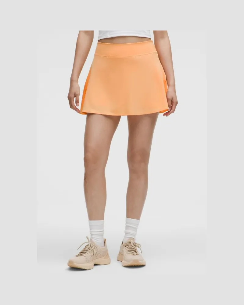 LULULEMON Leichter Tennisrock mit hohem Bund für Frauen – Orange – Größe Rock