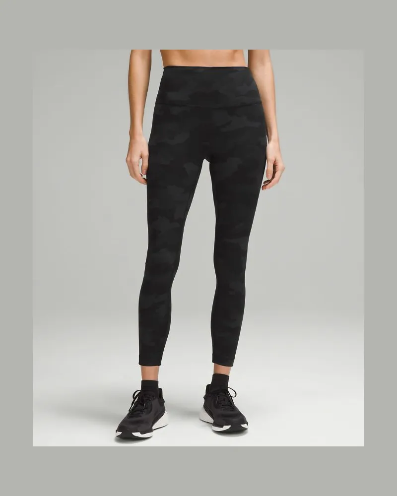 LULULEMON Wunder Train Leggings mit hohem Bund für Frauen – 64 cm – Camo – Größe Heritage
