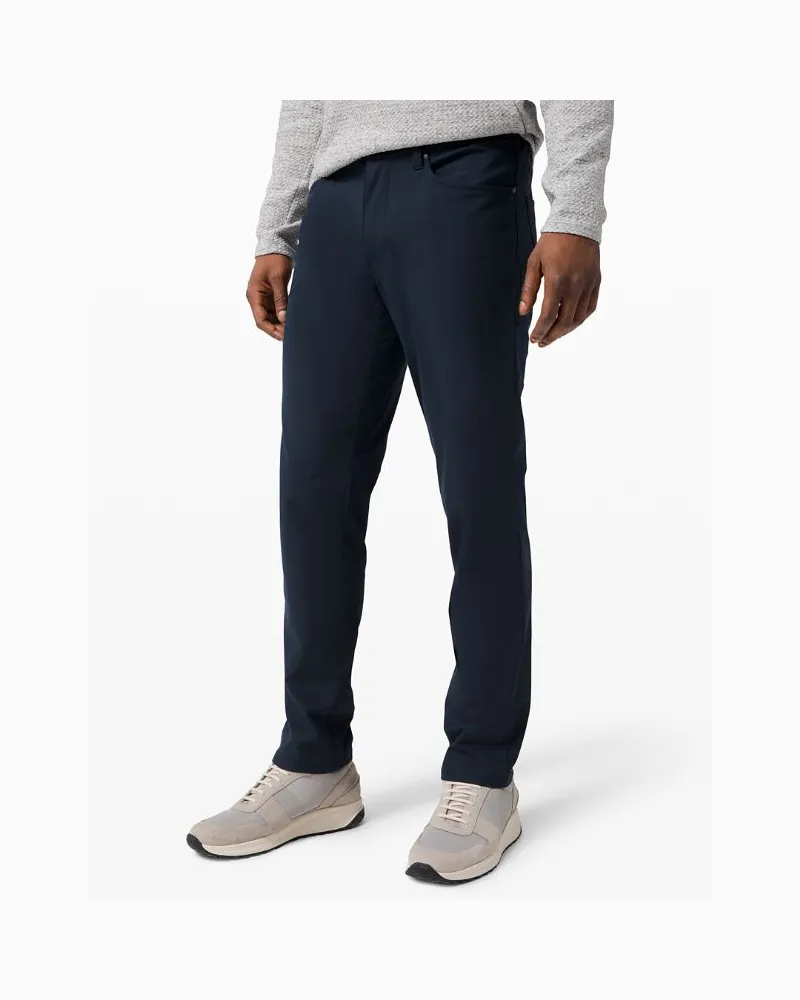 LULULEMON ABC Hose im Classic Fit mit 5 Taschen Warpstreme für Männer – 94 cm – Größe in True Navy True