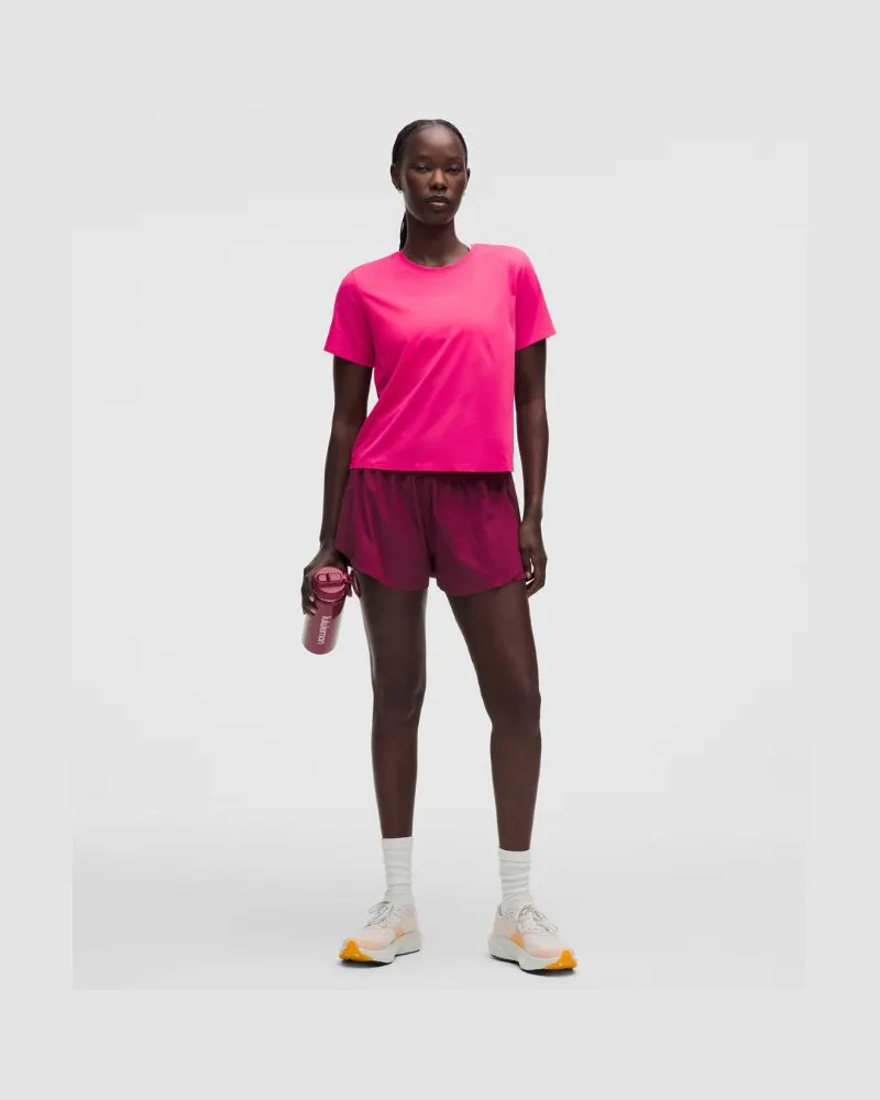 LULULEMON Shake It Out Lauf-Shorts mit hohem Bund für Frauen – 6 cm – Größe in Raspberry Rave Raspberry