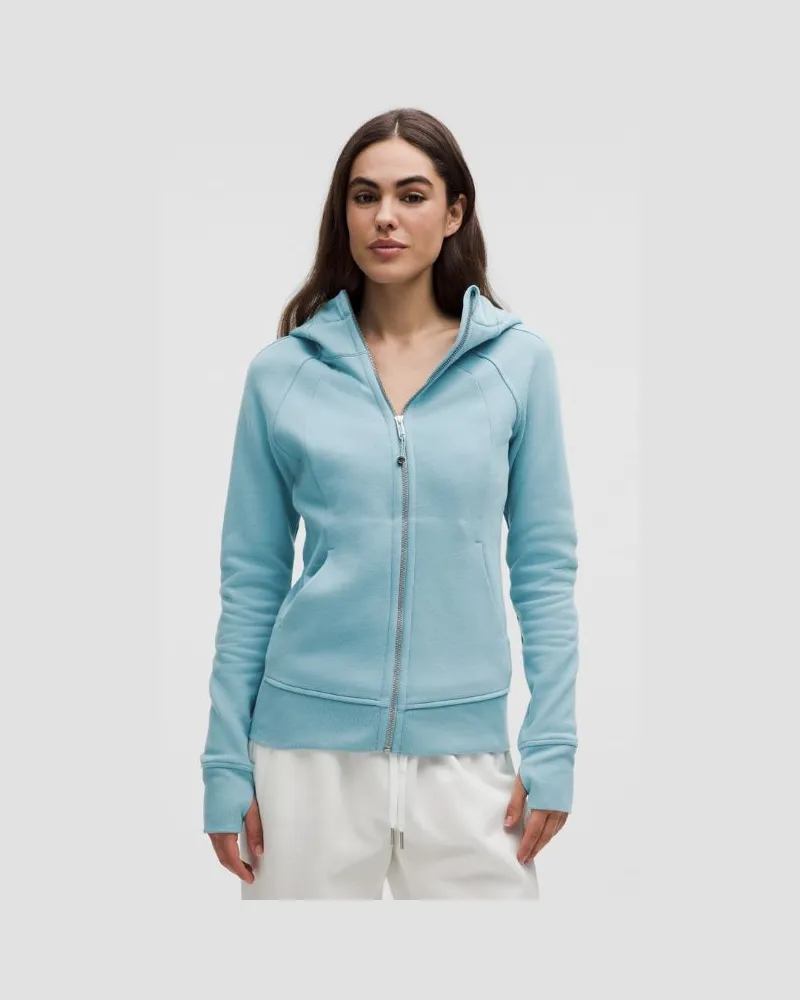 LULULEMON Scuba-Hoodie mit durchgehendem Reißverschluss für Frauen – Größe in Washed Blue Washed