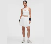 Ace Advantage-Tennisrock mit hohem Bund und Falten Lang für Frauen – Größe in Weiß