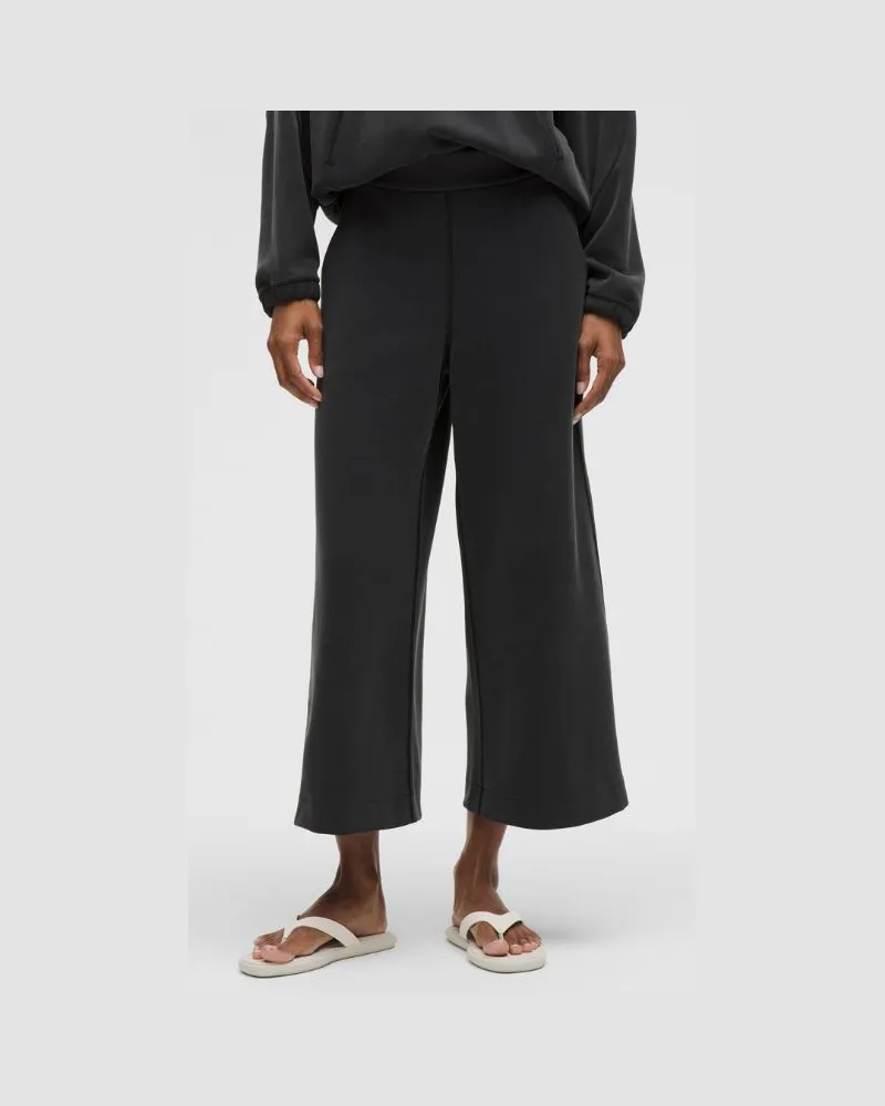 LULULEMON Softstreme Crop-Hose mit weitem Bein und hohem Bund für Frauen – Größe in Black Black