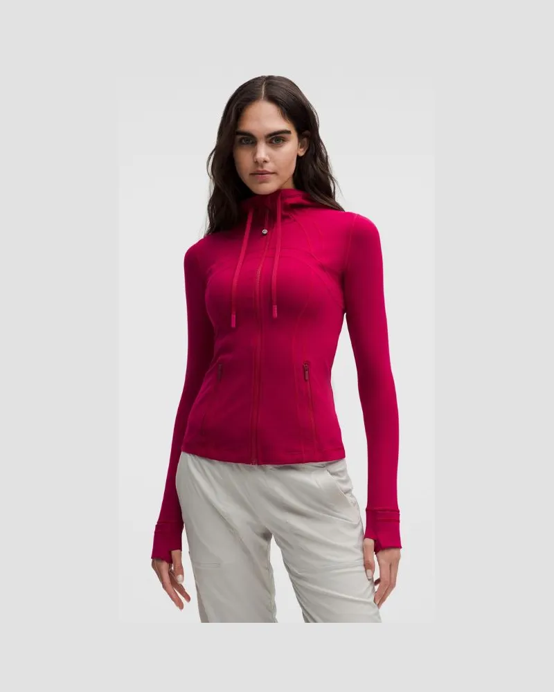 LULULEMON Define Jacke mit Kapuze Nulu für Frauen – Größe in Berry Rumble Berry