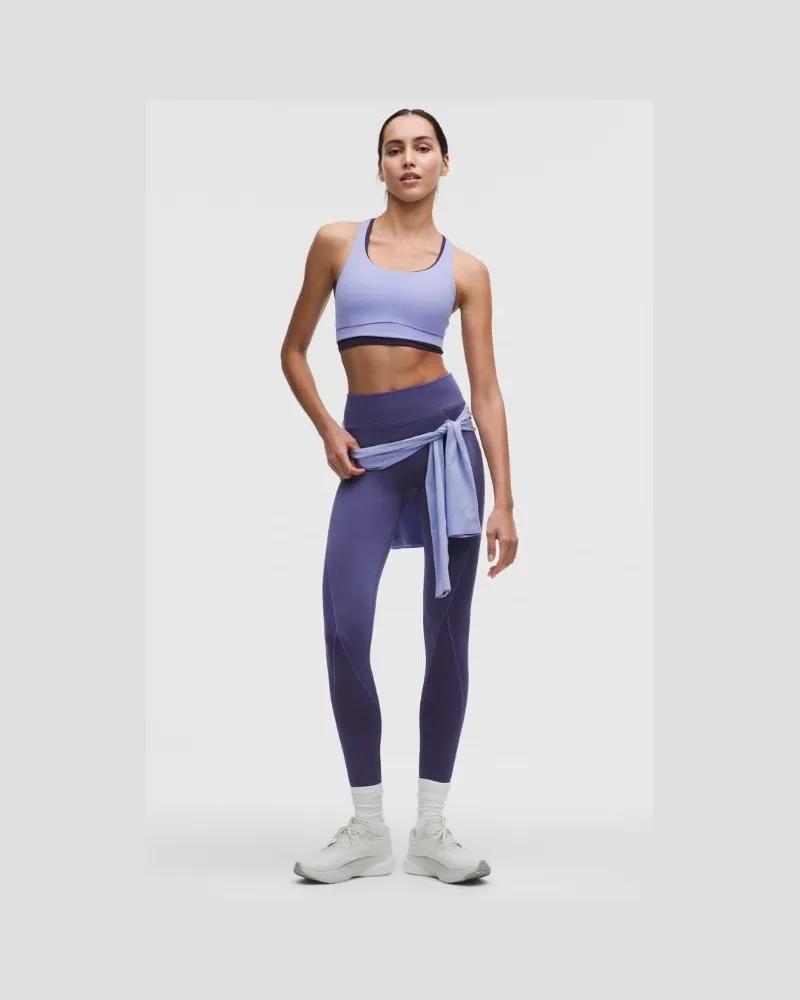 LULULEMON Get Low Trainings-Leggings mit hohem Bund für Frauen – 64 cm – Größe in Dark Court Purple/Dusty Lilac Dark