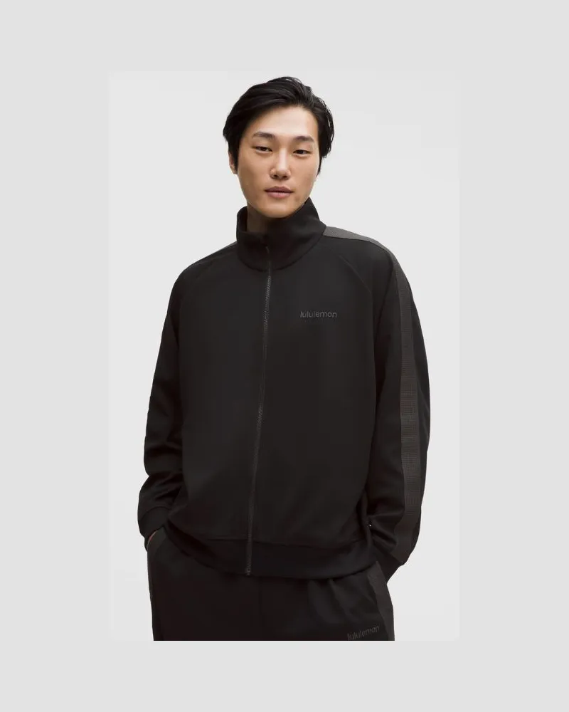 LULULEMON Piqué-Trainingsjacke im Relaxed Fit für Männer – Größe in Black Black