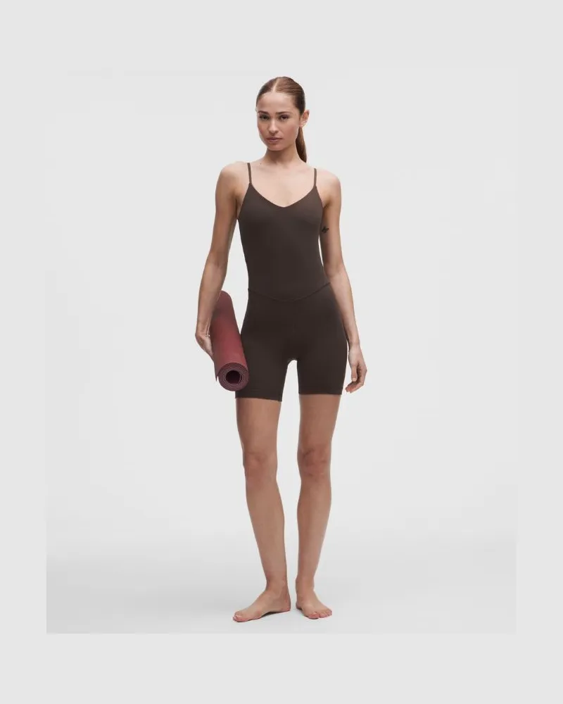 LULULEMON Align Body mit Spaghettiträgern Leichter Halt für A/B-Cups für Frauen – 15 cm – Größe in Mahogany Muse Mahogany