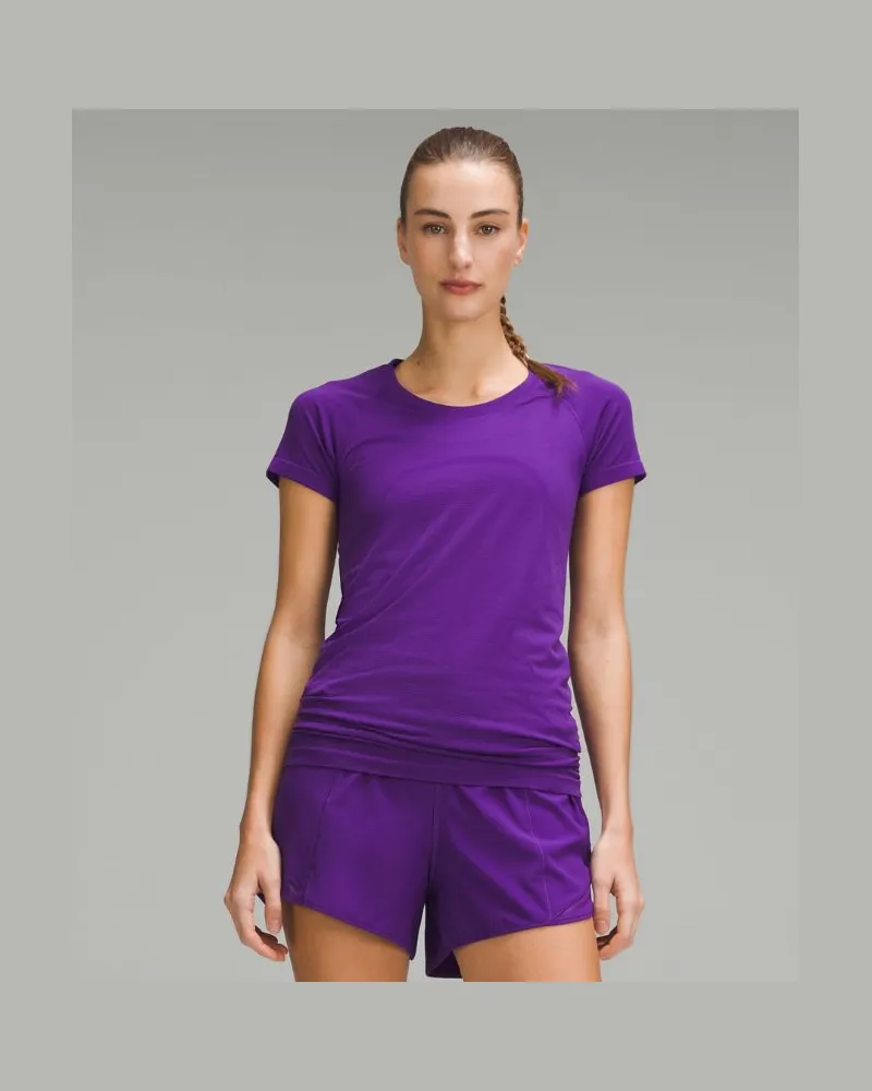 LULULEMON Swiftly Tech Kurzarmshirt 2.0 Hüftlänge für Frauen – Größe in College Purple College