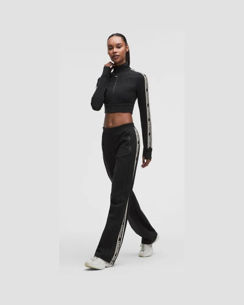 LULULEMON Define Trainingshose Logo für Frauen – Größe in Schwarz/Light Ivory Schwarz