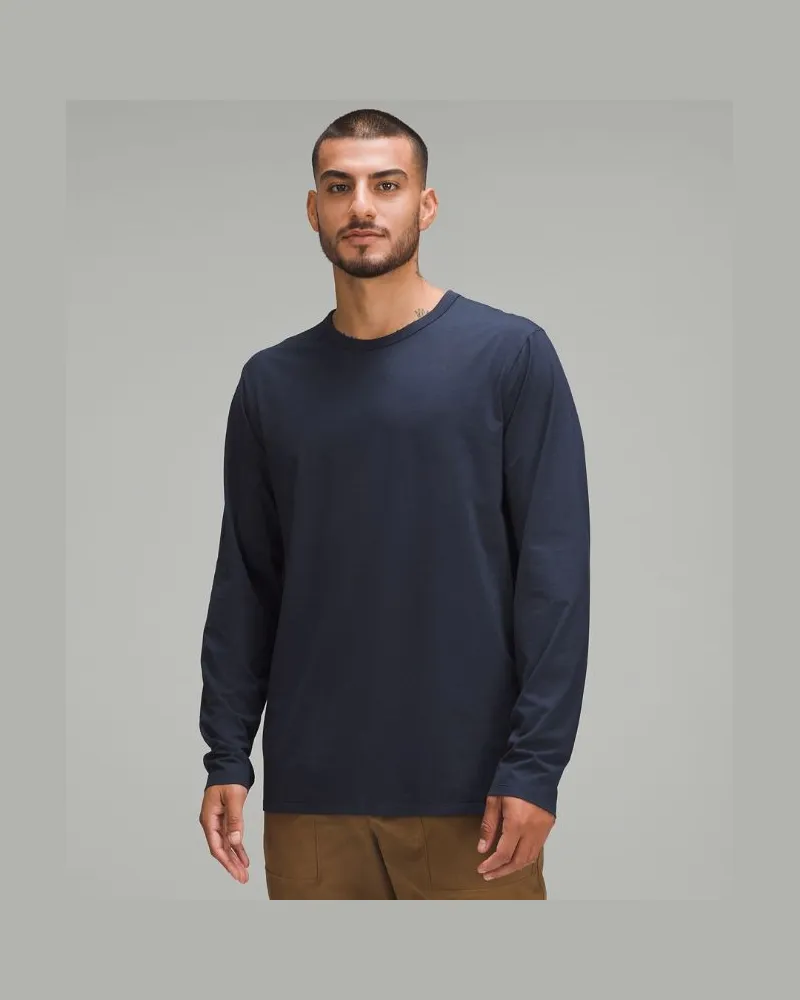 LULULEMON Fundamental Langarmshirt für Männer – Größe in Nautical Navy Nautical
