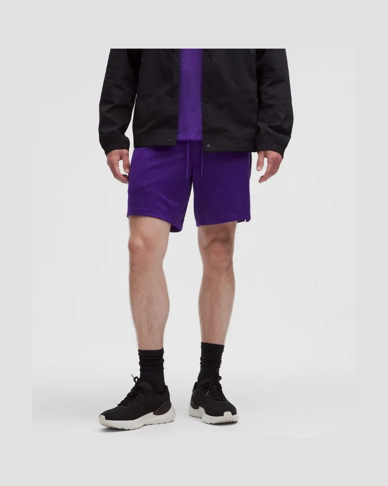 LULULEMON Shorts aus doppellagigem ohne Liner für Männer – 18 cm – Größe in Court Purple/Vapor Court