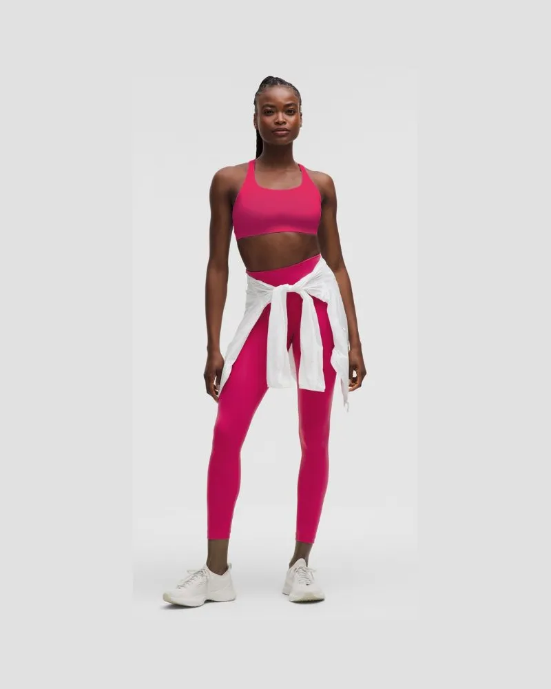 LULULEMON Wunder Train Leggings mit hohem Bund für Frauen – 64 cm – Größe in Raspberry Coulis Raspberry
