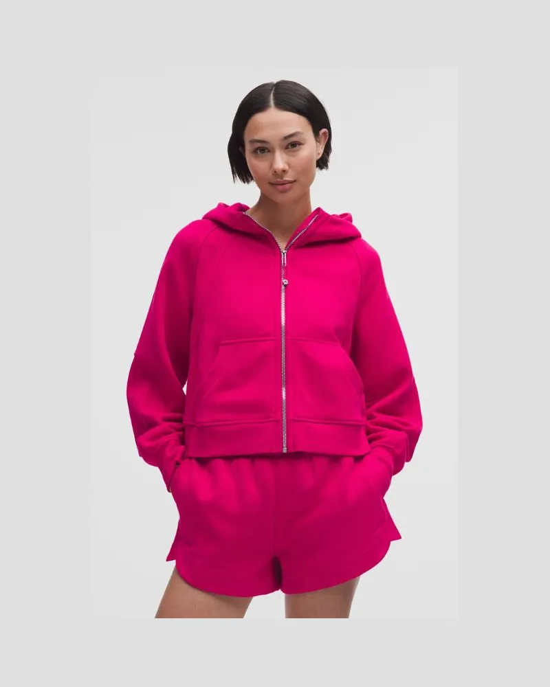 LULULEMON Scuba Oversized-Hoodie mit Reißverschluss für Frauen – Größe in Calypso Pink/Silver Calypso