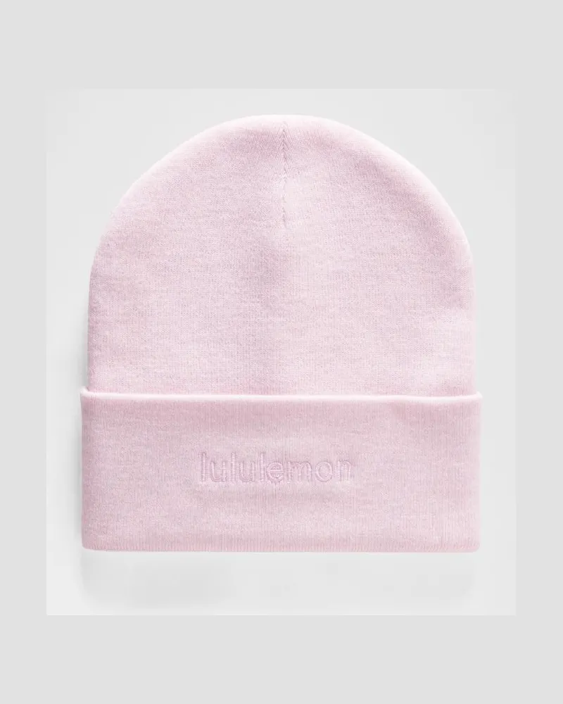 LULULEMON Warm Revelation Mütze Logo in Blissful Pink Blissful