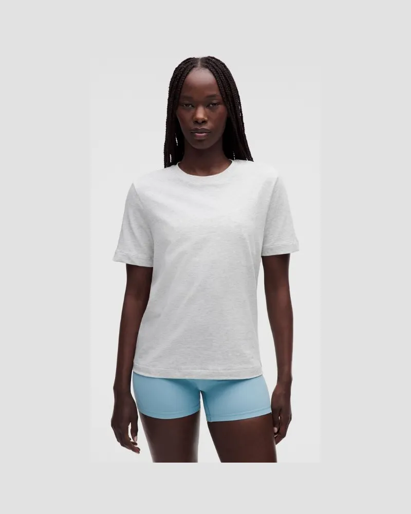LULULEMON The Classic Jersey Tee für Frauen – Größe in Heathered Core Ultra Light Grey Heathered