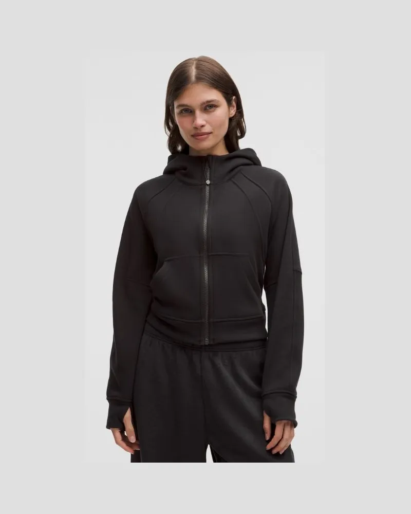 LULULEMON Scuba Oversized Full-Zip Hoodie Plush für Frauen – Größe in Black Black
