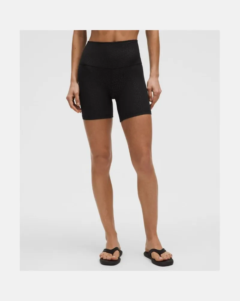 LULULEMON Align Shorts mit hohem Bund für Frauen – 15 cm – Größe in Leopard Daisy Emboss Black Leopard