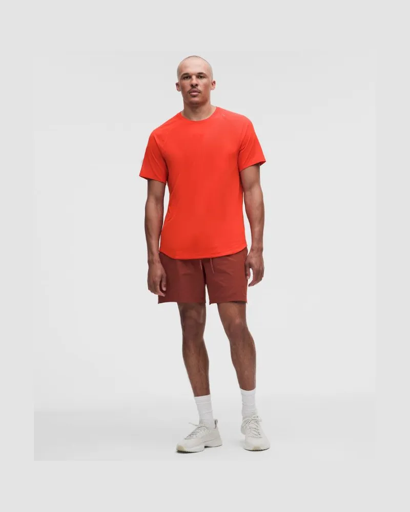 LULULEMON Zeroed In Shorts ohne Liner für Männer – 18 cm – Größe in Cranberry Charm Cranberry