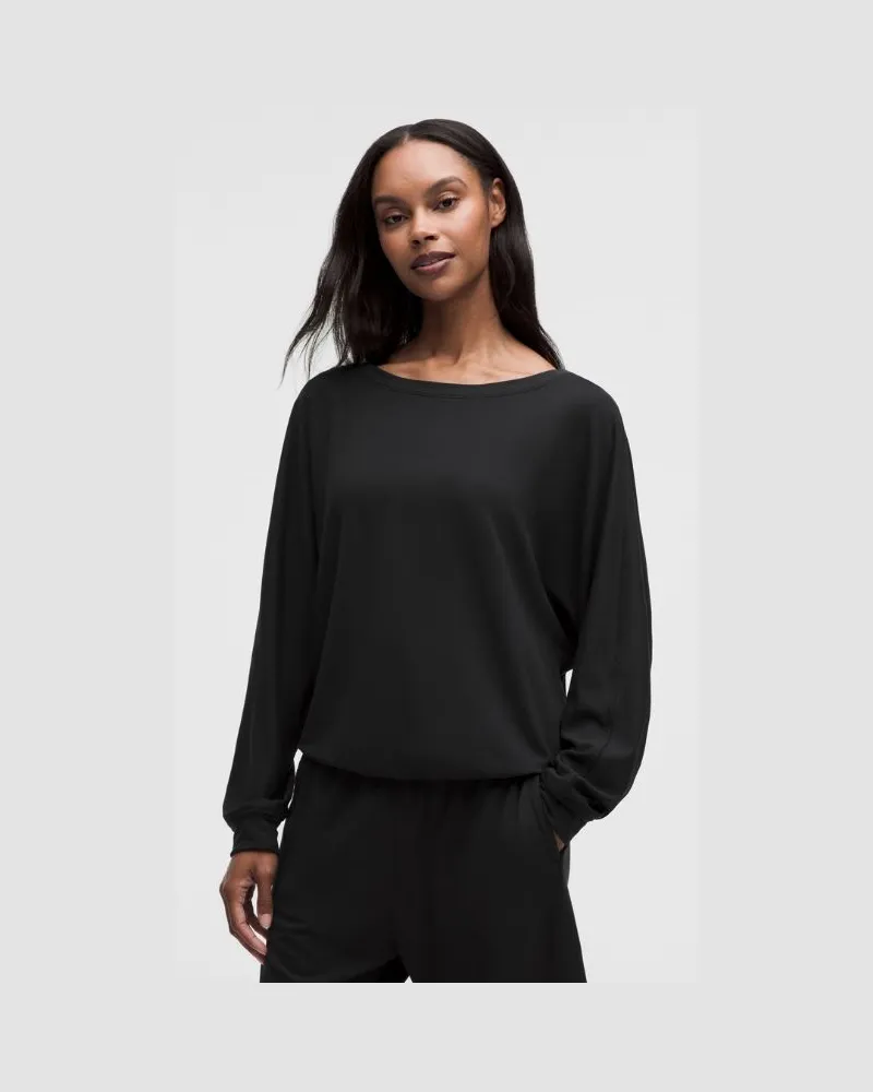 LULULEMON BeCalm-Sweatshirt im Oversized Fit für Frauen – Größe in Schwarz Schwarz