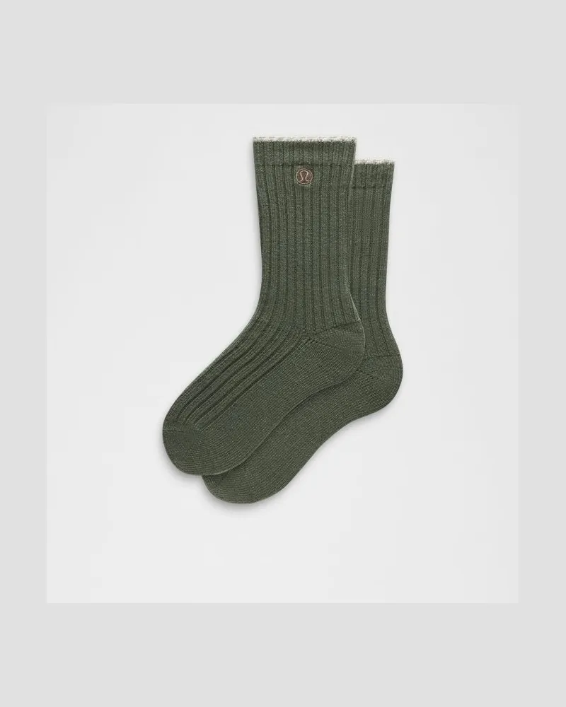 LULULEMON Ragg-Socken Logo – Größe in Sassy Sage/Hailstone Grey Sassy