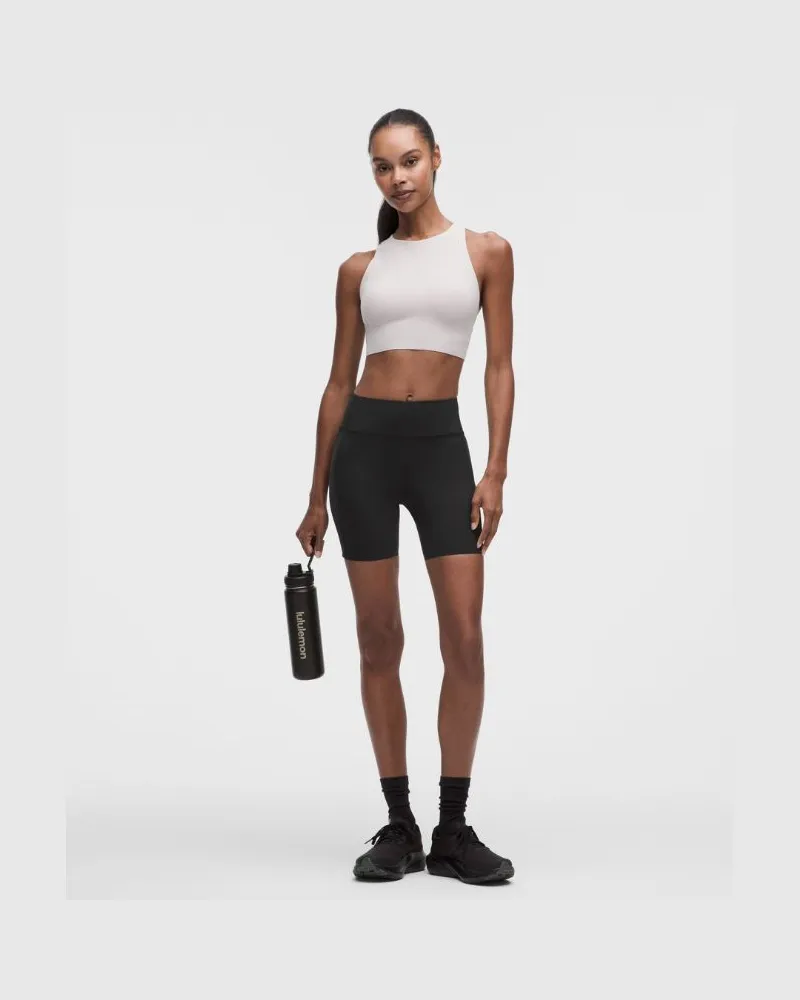 LULULEMON Fast and Free-Shorts mit hohem Bund und Taschen es Design für Frauen – 15 cm – Größe in Schwarz Schwarz