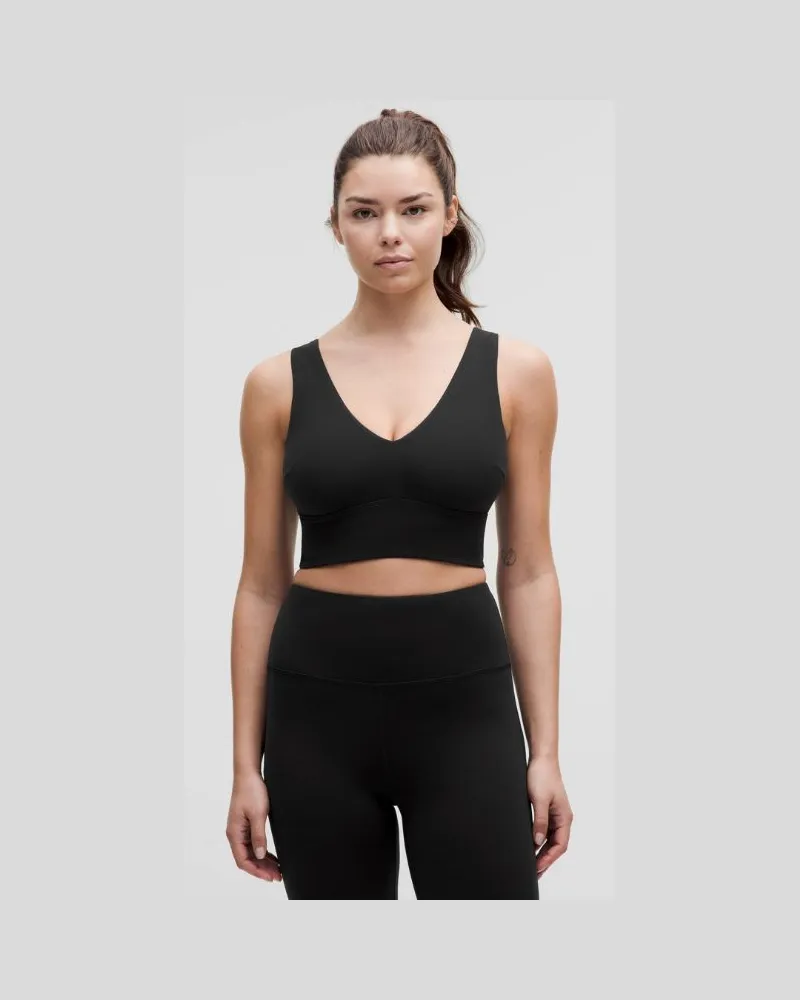 LULULEMON Align BH mit V-Ausschnitt Leichter Halt DDD/G-Cups für Frauen – Größe in Black Black