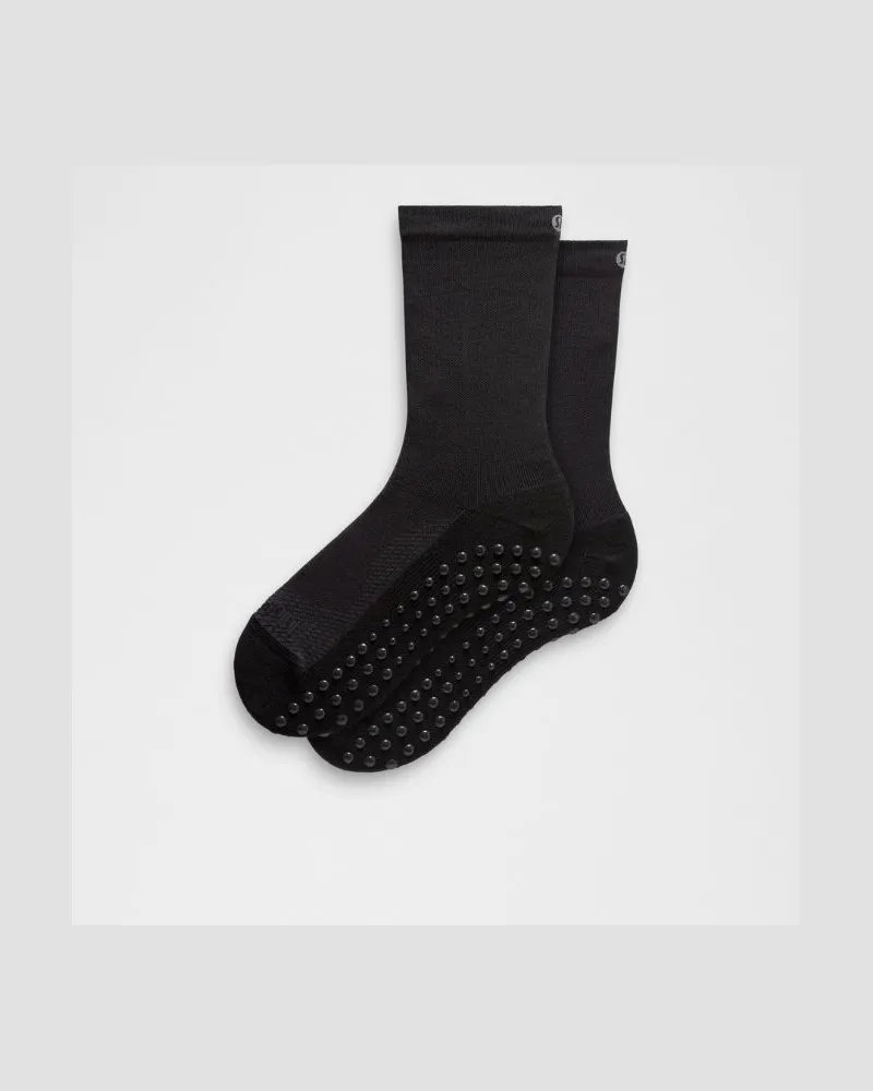 LULULEMON Find Your Balance Unisex Crew-Socken mit Noppen – Größe in Schwarz Schwarz