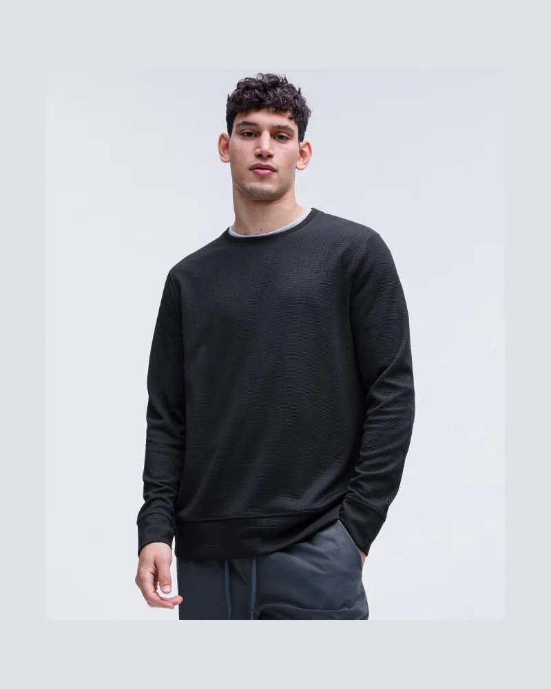 LULULEMON Shift Stitch Classic-Fit Long-Sleeve Shirt für Männer – Größe in Black Black
