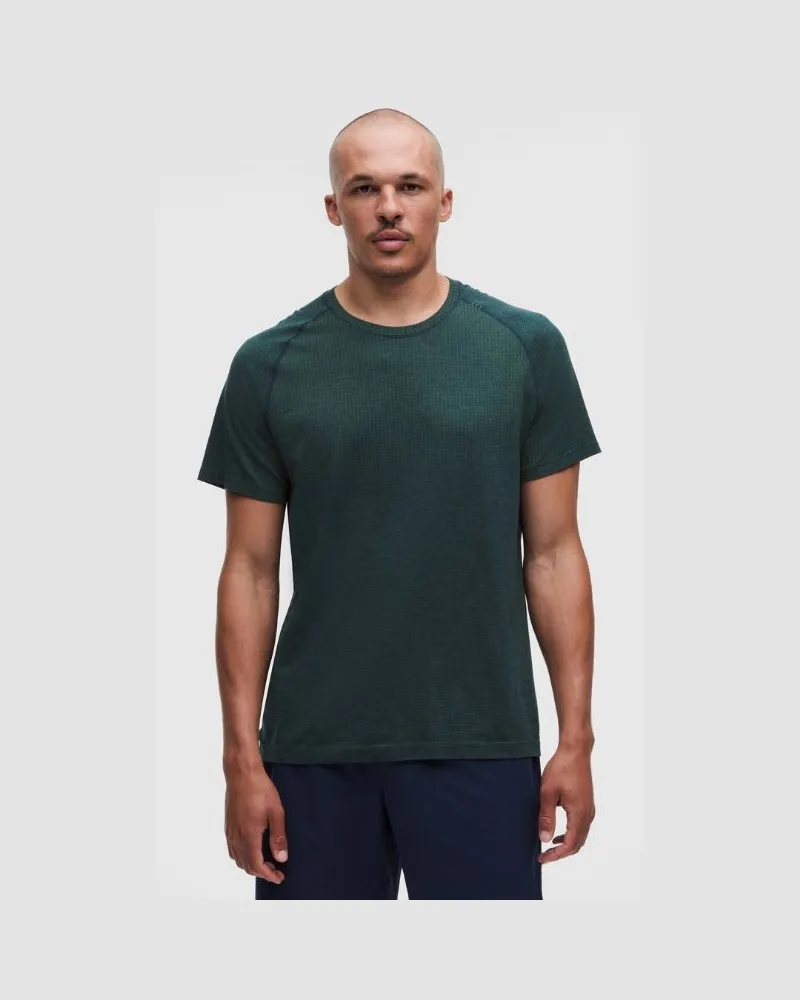 LULULEMON Metal Vent Tech T-Shirt für Männer – Größe in Green Cove/Club Blue Green