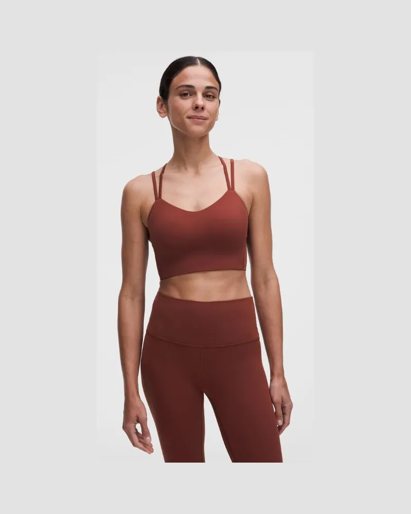 LULULEMON Like a Cloud Longline-BH Leichter Halt B/C Cups für Frauen – Größe in Cranberry Charm Cranberry