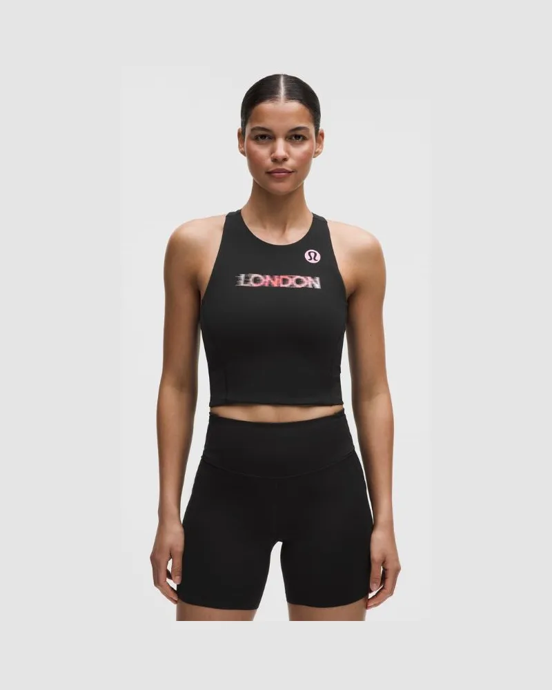 LULULEMON Swift Speed Cropped Tank Top Medium Support, B/C Cup London '26 für Frauen – Größe in Black Black
