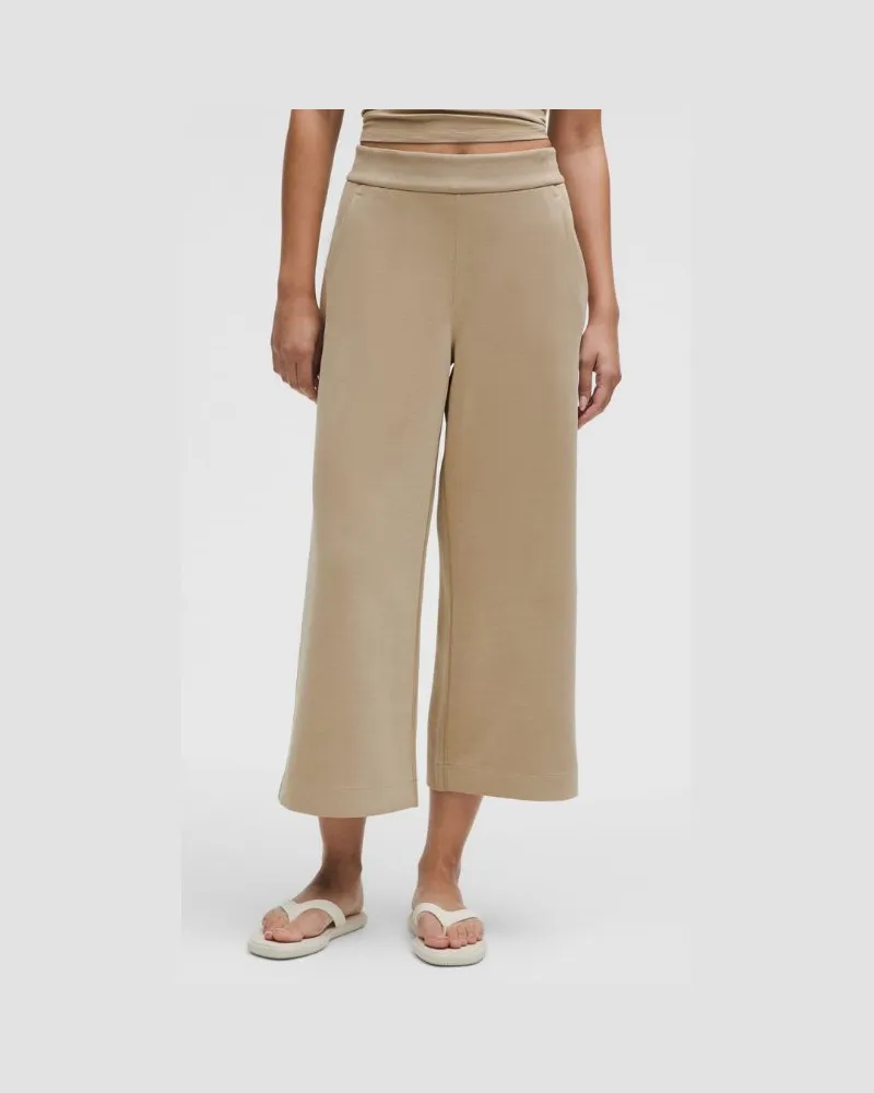 LULULEMON Softstreme Crop-Hose mit weitem Bein und hohem Bund für Frauen – Größe in Sheer Oak Sheer