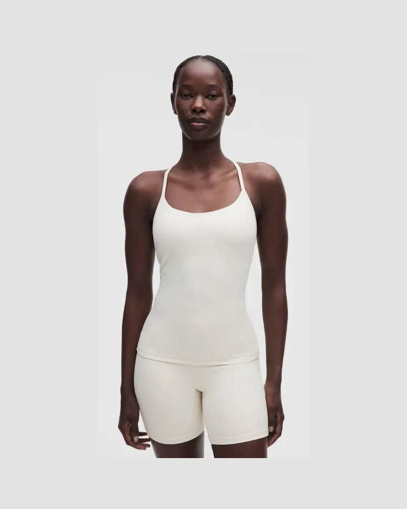 LULULEMON Flow Y Tanktop Leichter Halt für B/C-Cups für Frauen – Größe in Light Ivory Light