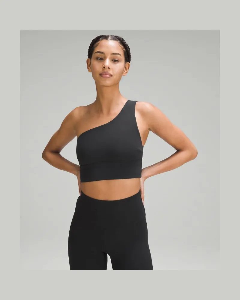 LULULEMON Align Asymmetrischer BH Leichter Halt C/D-Cups für Frauen – Größe in Black Black