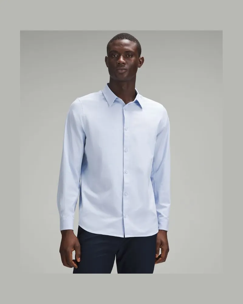 LULULEMON New Venture Langarmshirt im Classic Fit für Männer – Größe in Blue Linen Blue
