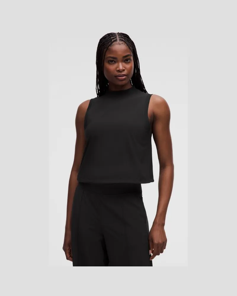 LULULEMON Breezily Tanktop mit raffbarem Saum Besatz für Frauen – Größe in Schwarz Schwarz