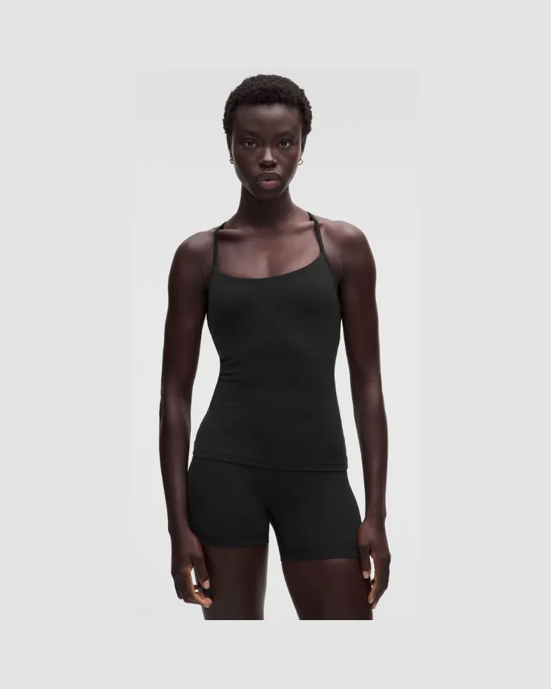 LULULEMON Flow Y Tanktop Leichter Halt für B/C-Cups für Frauen – Größe in Schwarz Schwarz