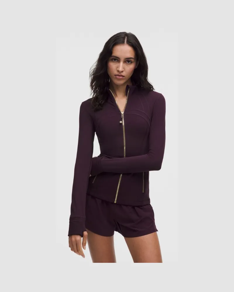 LULULEMON Define Jacke Nulu für Frauen – Größe in Black Plum/Gold Black
