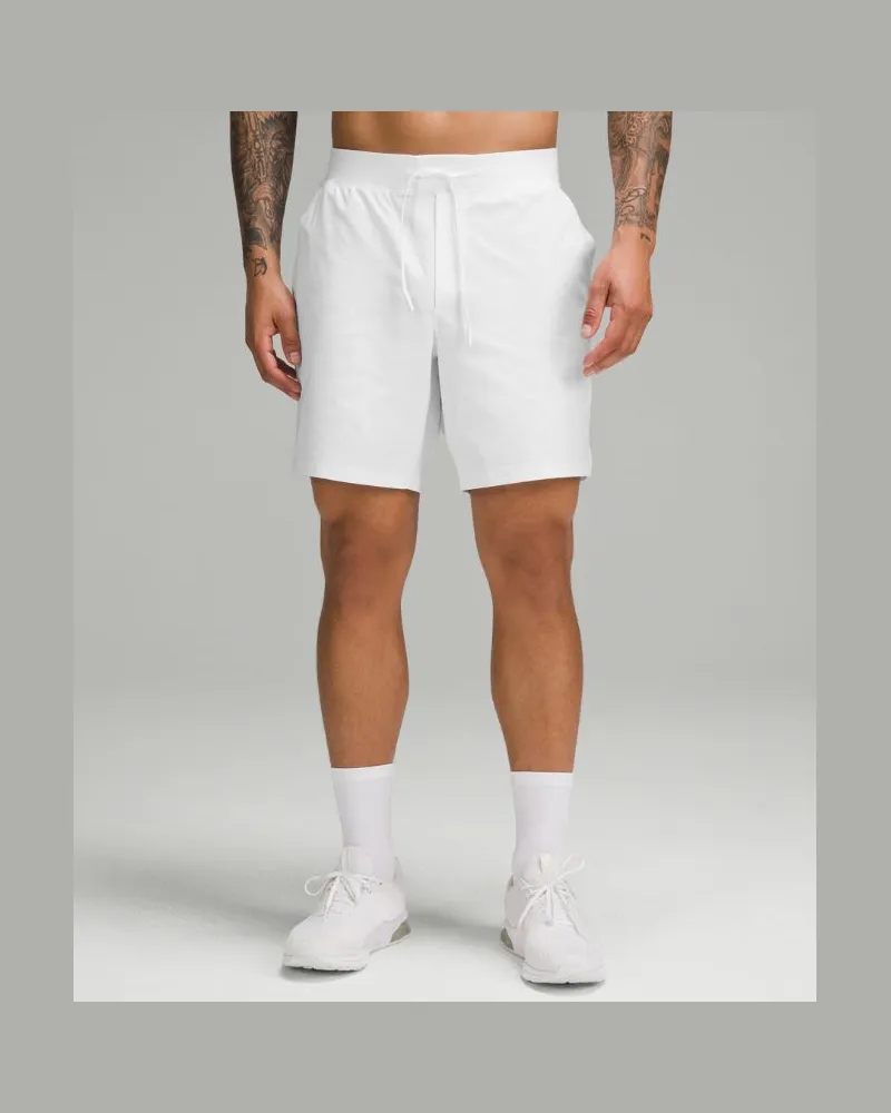 LULULEMON Zeroed In Shorts ohne Liner für Männer – 18 cm – Größe in White White