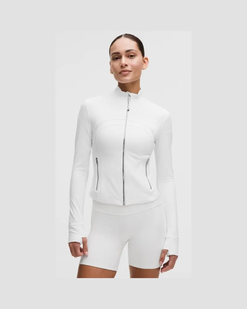 LULULEMON Define-Crop-Jacke Nulu für Frauen – Größe in Weiß/Mirror Silver Weiß