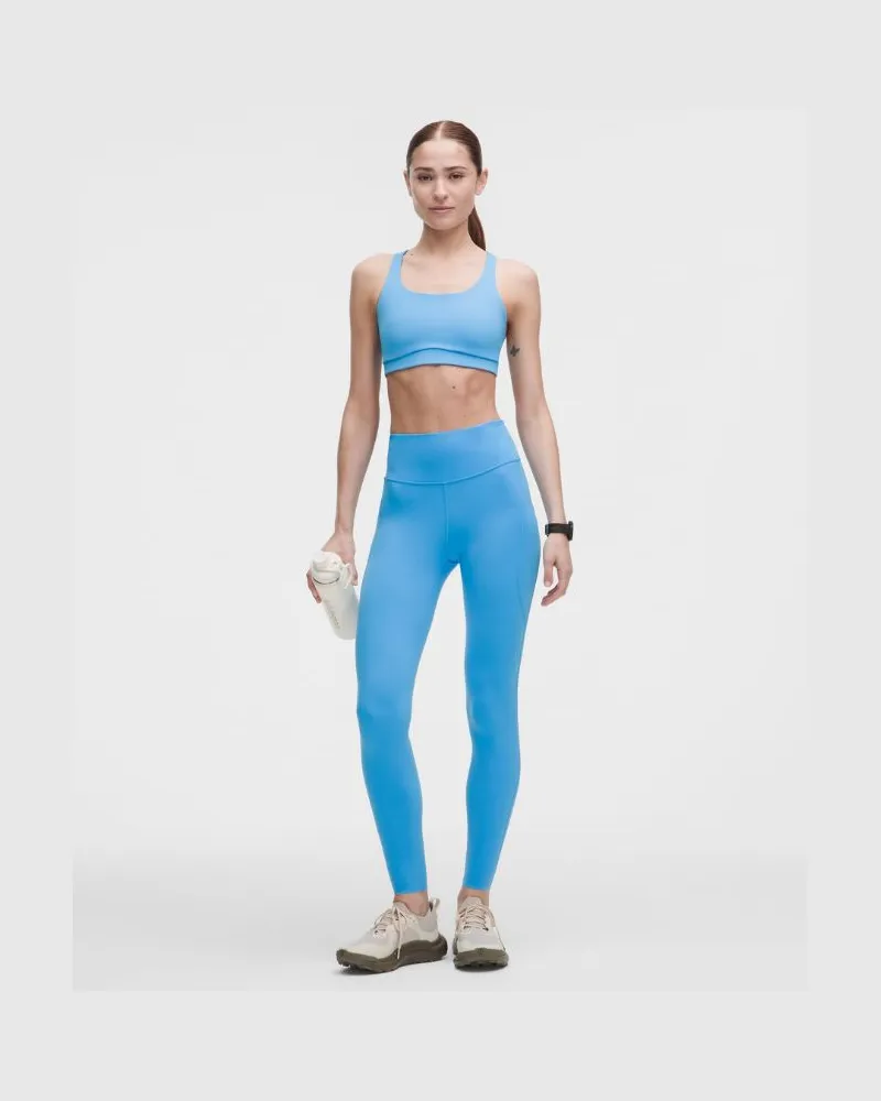 LULULEMON Fast and Free Leggings mit hohem Bund 5 Taschen für Frauen – 71 cm – Größe in Ocean Wave Ocean