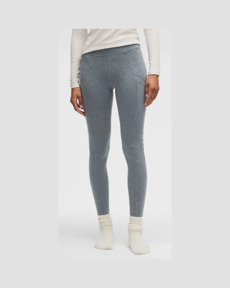 LULULEMON Softy Suedey Leggings mit hohem Bund für Frauen – 71 cm – Größe in Solar Grey Solar