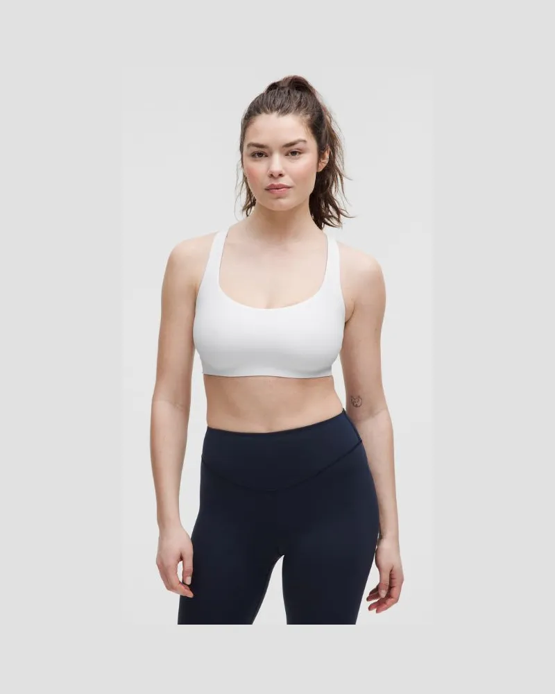 LULULEMON FlexyFlex Yoga-BH mit überkreuzten Trägern Leichter Halt für D–DD-Cups für Frauen – Größe in White White