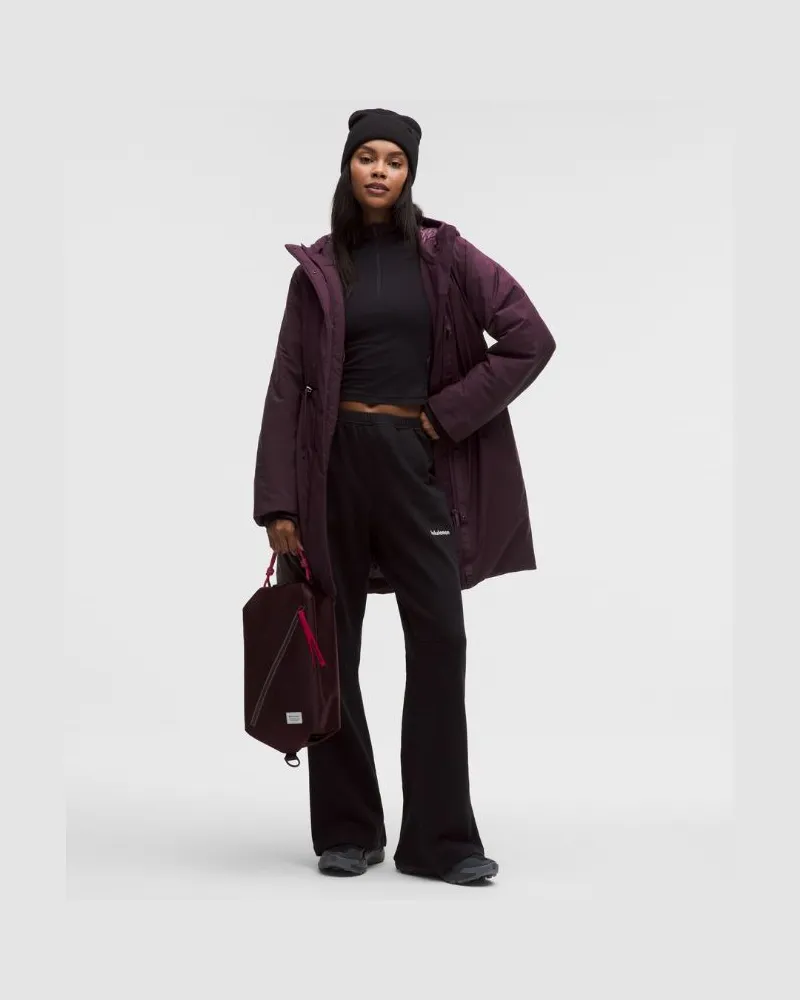 LULULEMON Waterproof Insulated Cinch-Waist Parka für Frauen – Größe in Black Plum Black