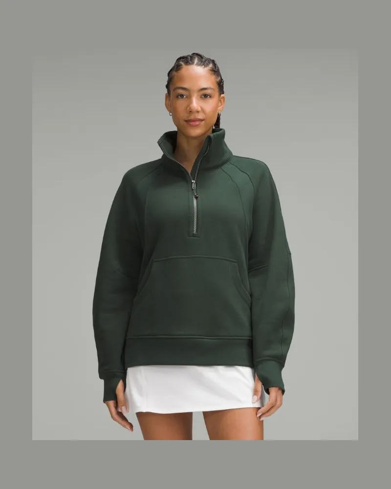 LULULEMON Scuba Oversized-Pullover mit Trichterkragen und halblangem Reißverschluss Lang Legacy