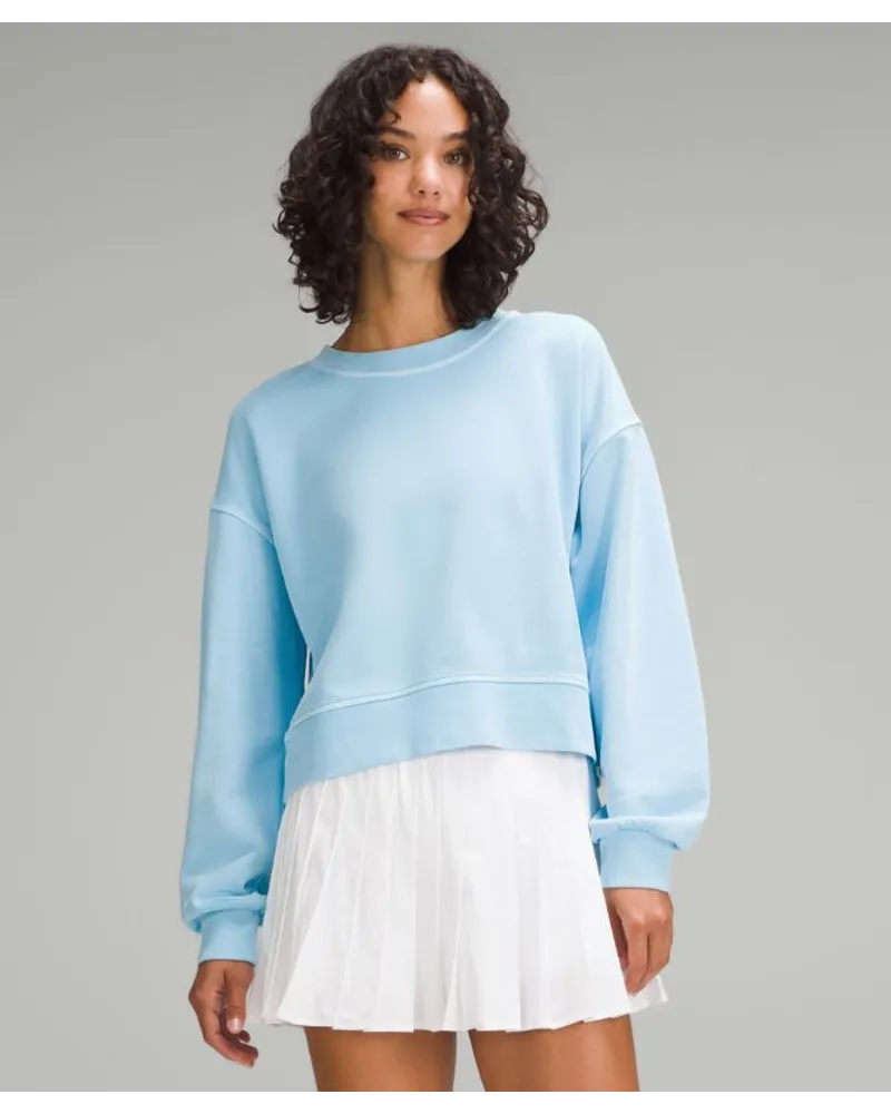 LULULEMON Perfectly Oversized Crop-Pullover mit Rundhalsausschnitt Dye Mineral