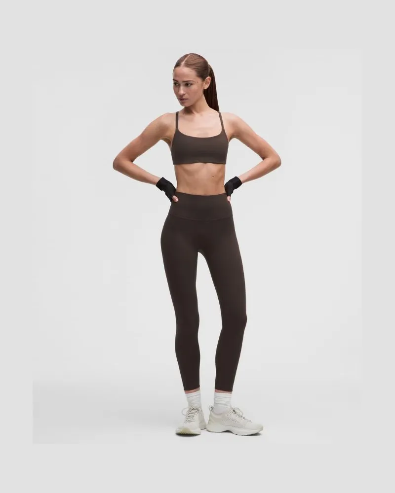 LULULEMON Wunder Train No Line High-Rise Leggings 25" für Frauen – Größe in Mahogany Muse Mahogany