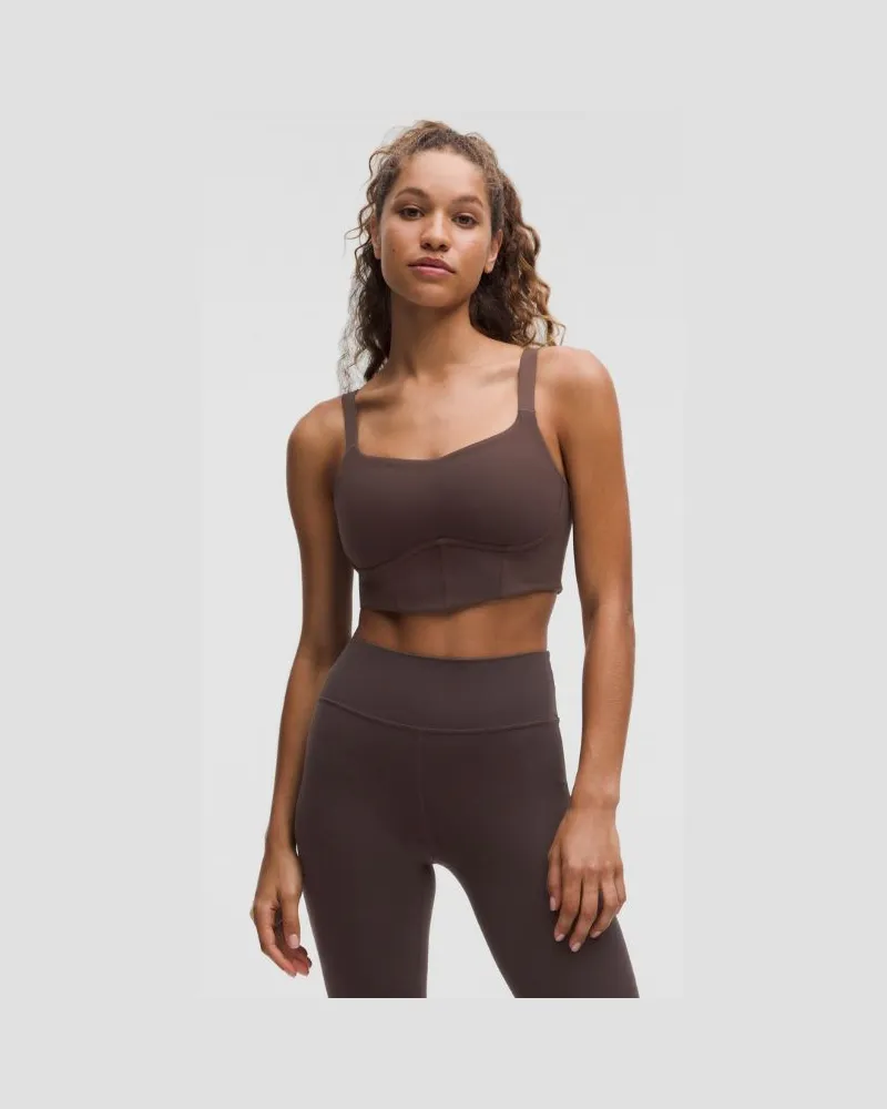 LULULEMON Everlux Sport-BH im Korsett-Stil Mittlerer Halt für A/B-Cups für Frauen – Größe in Espresso Espresso