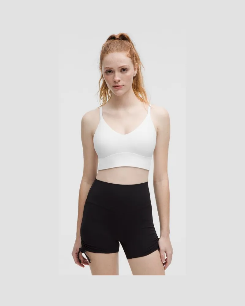 LULULEMON Focuser BH mit U-Ausschnitt Leichter Halt für C/D-Cups für Frauen – Größe in White White
