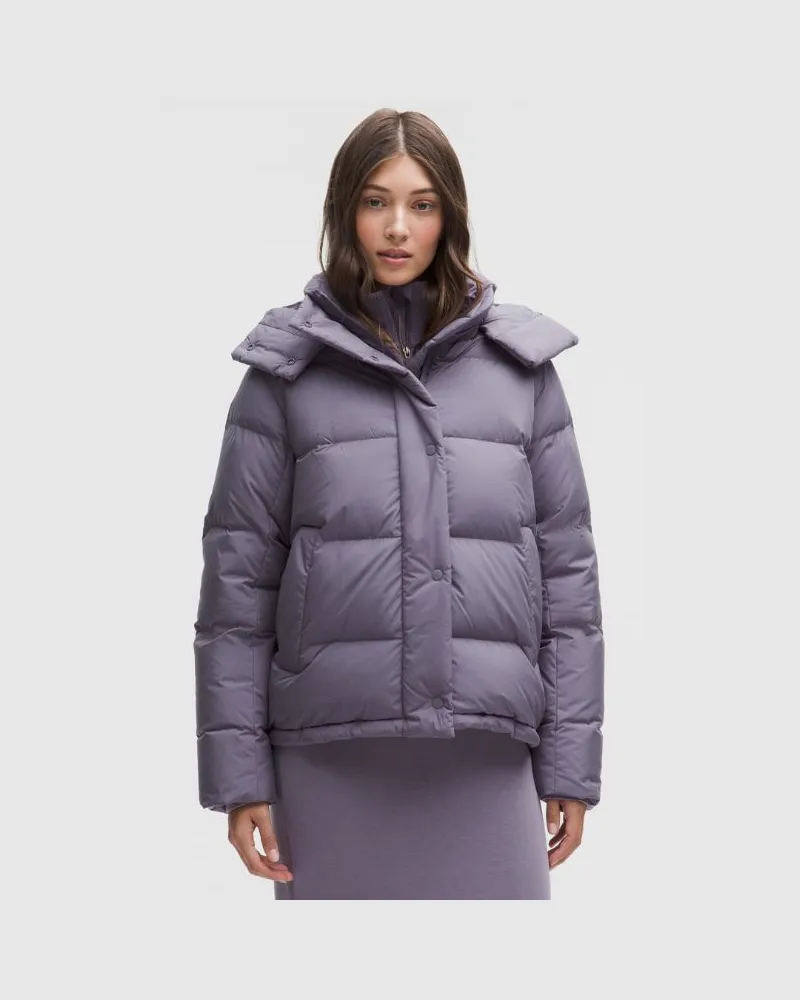 LULULEMON Puffer-Jacke mit Füllkraft 600 für Frauen – Größe in Grape Mist Grape